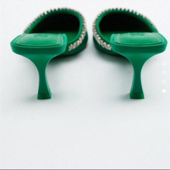 Zara Rhinestone Heeled Mules 41 - Picture 4 of 4